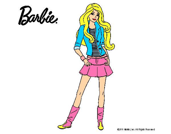 Dibujo Barbie juvenil pintado por emily-mia