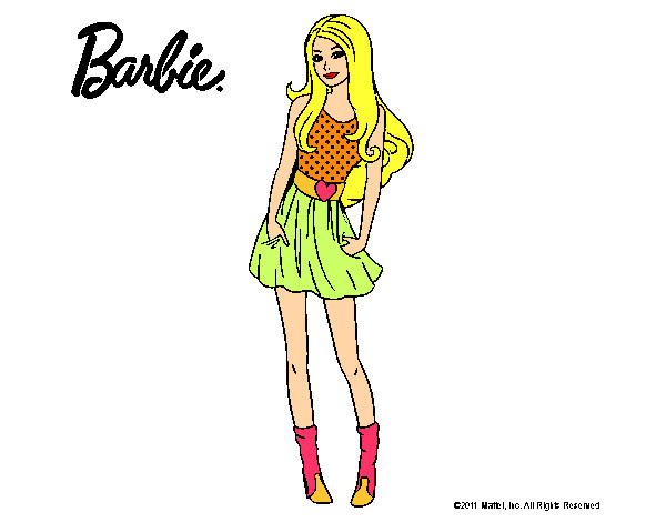 Dibujo Barbie veraniega pintado por emily-mia