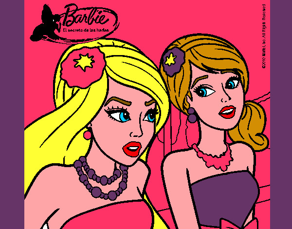 Dibujo Barbie y su amiga 1 pintado por jng9
