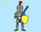 Dibujo Caballero con espada y escudo pintado por marianayem