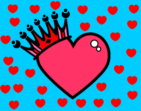 Dibujo Corazón coronado pintado por 4491400155