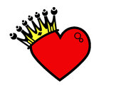 Dibujo Corazón coronado pintado por aleapm