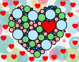Dibujo Corazón de círculos pintado por any0