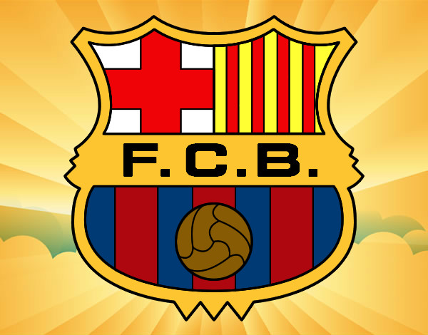 Dibujo Escudo del F.C. Barcelona pintado por blaya13