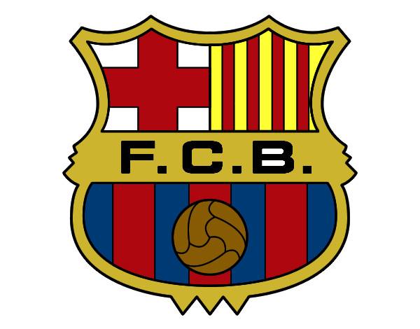 Dibujo Escudo del F.C. Barcelona pintado por zook