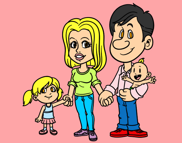 Dibujo Familia feliz pintado por Alba33