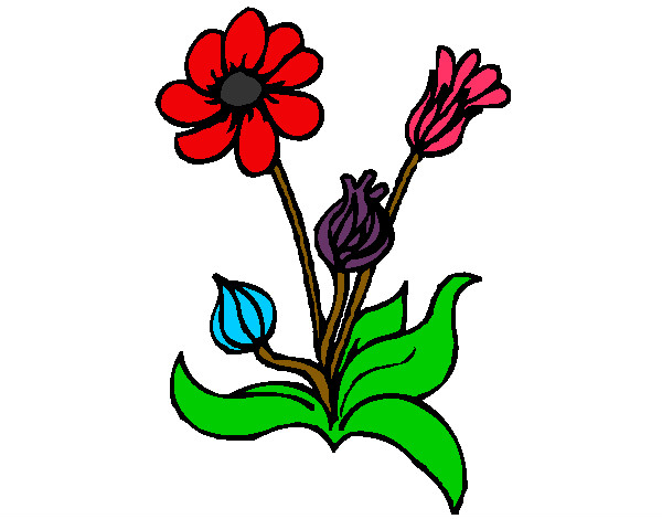 Dibujo Flores 2 pintado por marce93