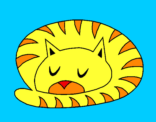 Dibujo Gato durmiendo pintado por alex1111