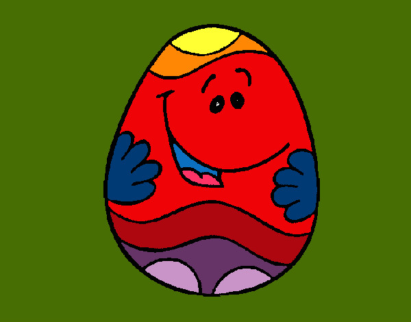 Dibujo Huevo de pascua feliz pintado por yoan