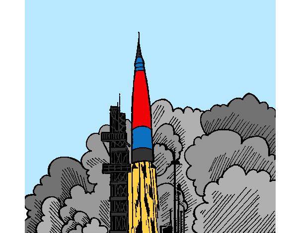 Dibujo Lanzamiento cohete pintado por alvaritho