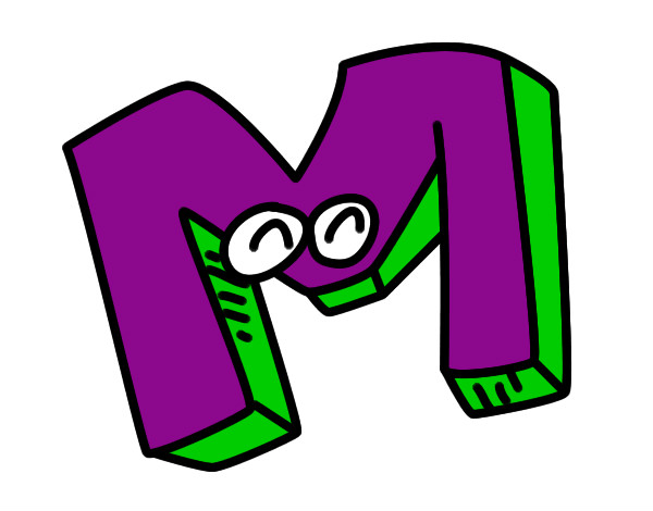 Dibujo Letra M pintado por mapisespin
