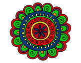 Dibujo Mandala alegre pintado por mercedesr
