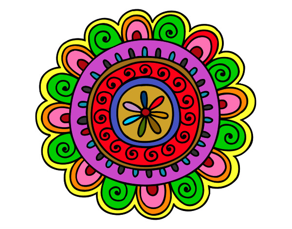 Dibujo Mandala alegre pintado por Xanadu