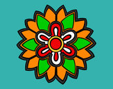 Dibujo Mándala con forma de flor weiss pintado por gabiselene