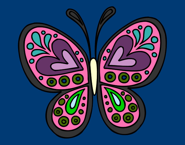 Dibujo Mandala mariposa pintado por gabiselene