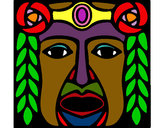 Dibujo Máscara Maya pintado por alvaritho
