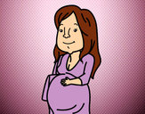 Dibujo Mujer embarazada pintado por mina54