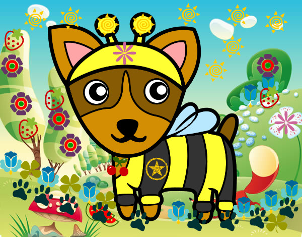 Dibujo Perro-abeja pintado por nahiarandr