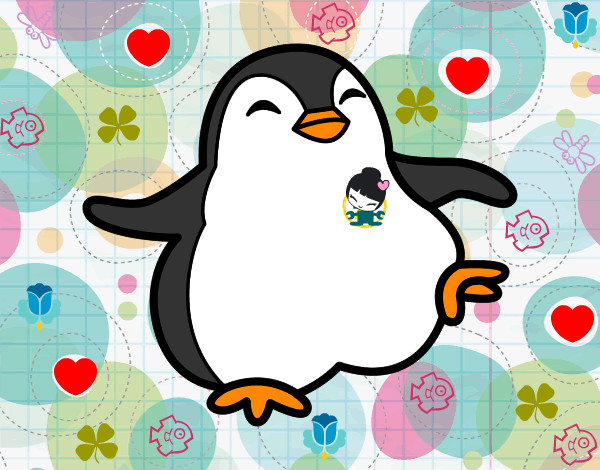 Dibujo Pingüino bailando pintado por meliponce