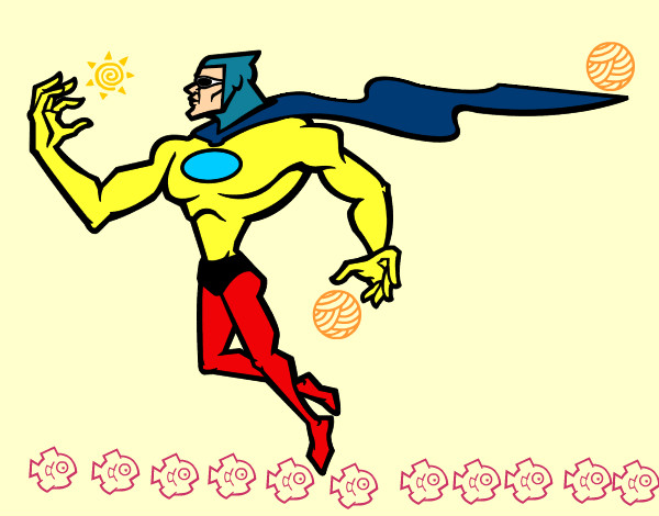 Dibujo Superhéroe poderoso pintado por marianayem