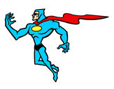 Dibujo Superhéroe poderoso pintado por ChicoXD
