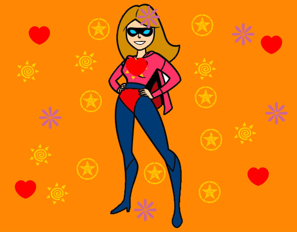 Dibujo Superheroina pintado por nahiarandr