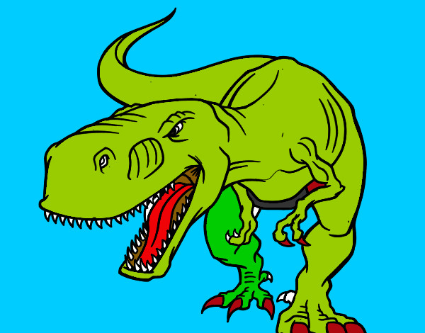 Dibujo Tiranosaurio Rex enfadado pintado por carlitosal