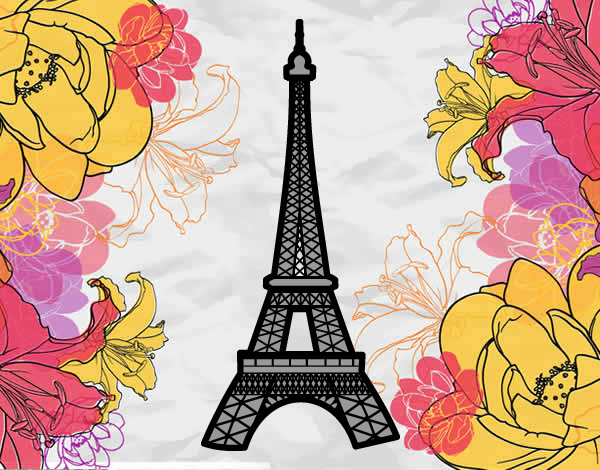 Dibujo Torre Eiffel pintado por ilham