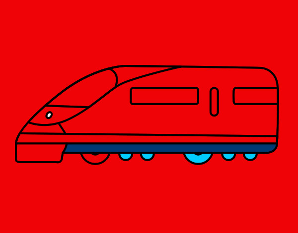 Dibujo Tren rápido pintado por niceddy