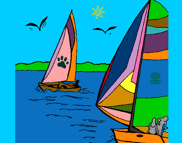 Dibujo Velas en alta mar pintado por kittylove