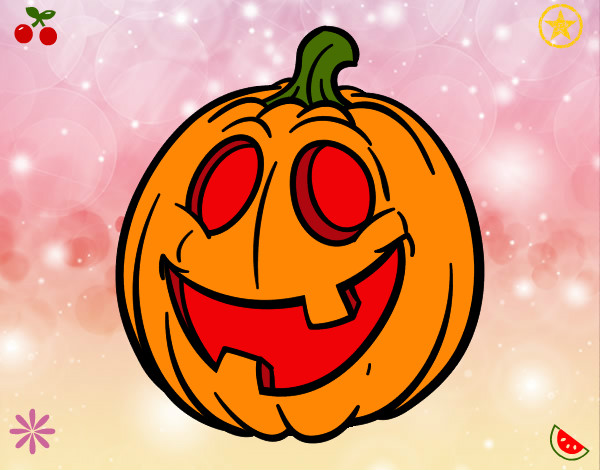 Dibujo Calabaza de Halloween pintado por yolita22