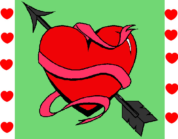Dibujo Corazón con flecha pintado por LAPROGAMER