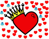 Dibujo Corazón coronado pintado por dinodan