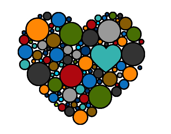 Dibujo Corazón de círculos pintado por CARLYGUAY