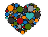 Dibujo Corazón de círculos pintado por CARLYGUAY
