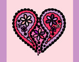 Dibujo Corazón de flores pintado por ChicaLinda