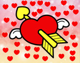 Dibujo Corazón de San Valentín pintado por angelita12