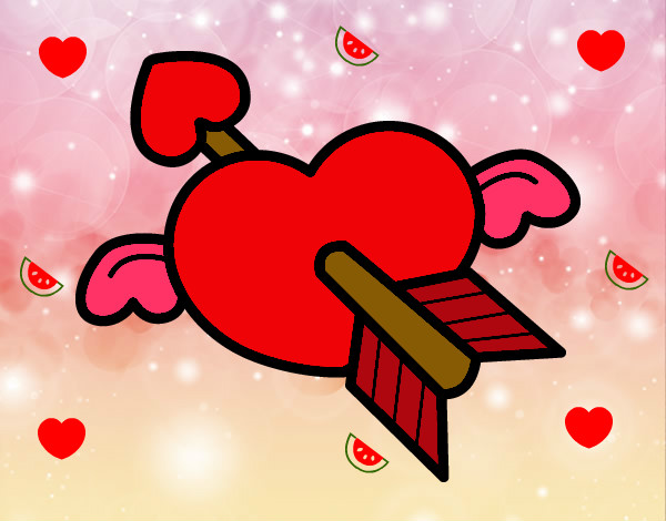 Dibujo Corazón de San Valentín pintado por Xochitl-14