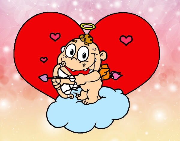 Dibujo Cupido y corazón pintado por agus003