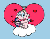 Dibujo Cupido y corazón pintado por EMILLYALL