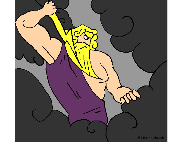 Dibujo Dios Zeus pintado por alexcrack