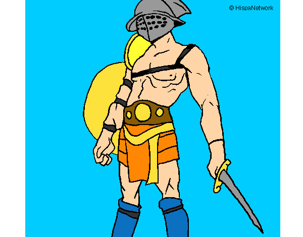 Dibujo Gladiador pintado por alexcrack
