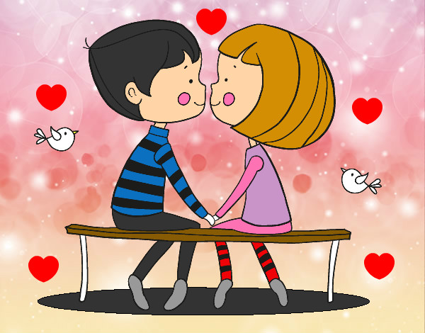 Dibujo Jóvenes enamorados pintado por nanchi