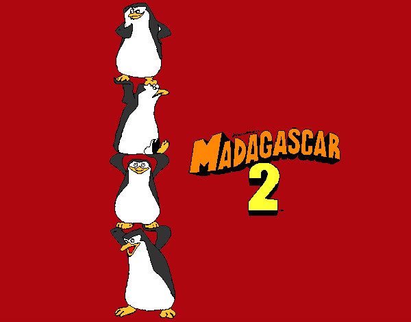 Dibujo Madagascar 2 Pingüinos pintado por gonzauchih