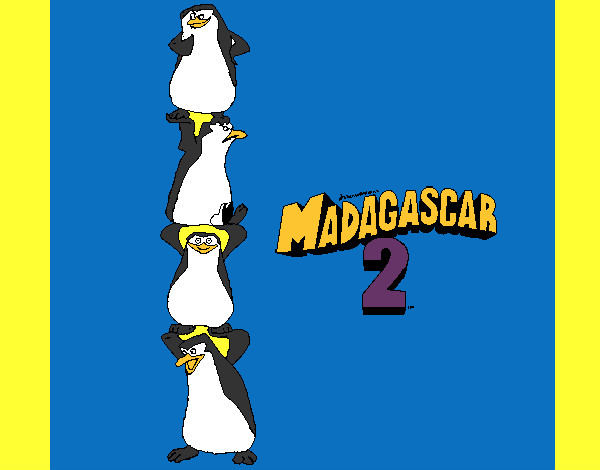 Dibujo Madagascar 2 Pingüinos pintado por  janm