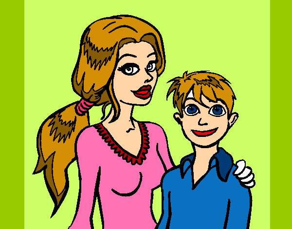 Dibujo Madre e hijo  pintado por MONYK1