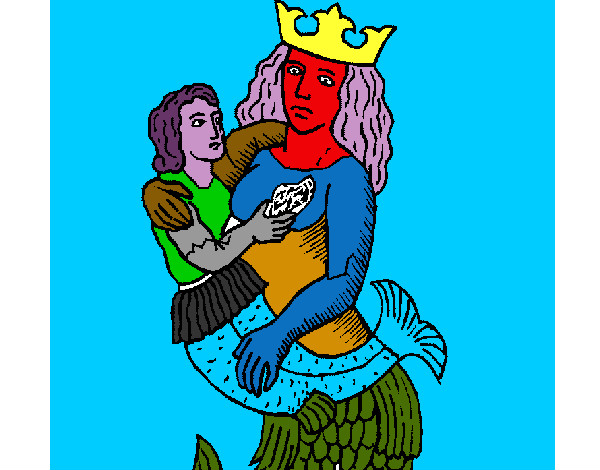 Dibujo Madre sirena pintado por LILAROEDOR