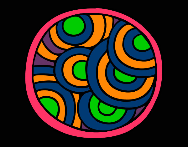 Dibujo Mandala circular pintado por irenia29