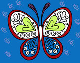 Dibujo Mandala mariposa pintado por Dapanipita