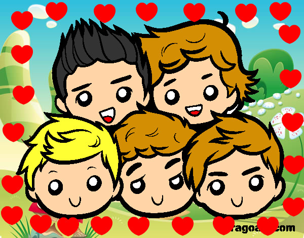 Dibujo One Direction 2 pintado por deniss3